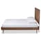 Baxton Studio Nicola Mid-Century Modern Transitional Ash Walnut Finished Wood King Size Platform Bed 180-11157-9816-Zoro - alternate 3